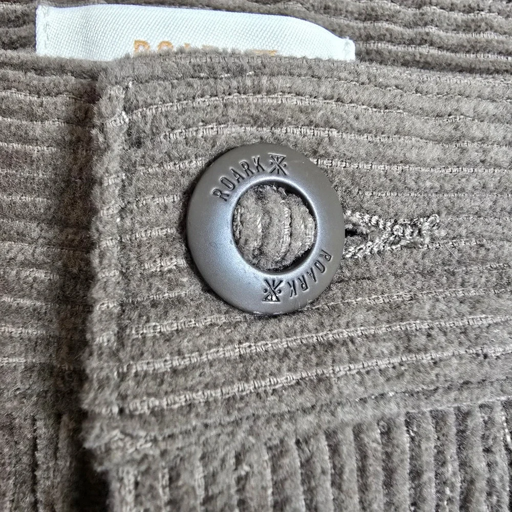 Roark Charter Corduroy‎ Pleated Pants Boot Cut High Rise Taupe Size 25